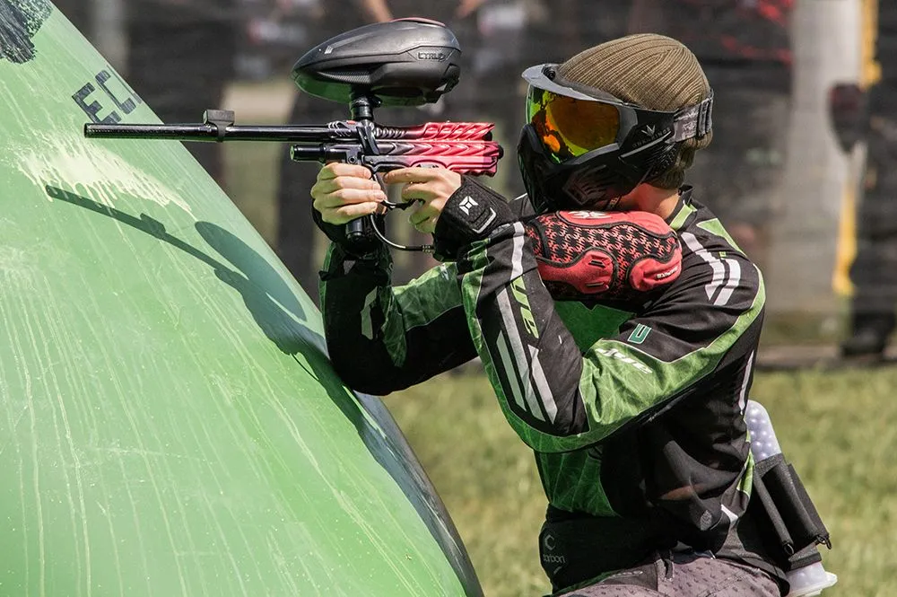Drew playing tournament paintball with the Dragon Intimidator