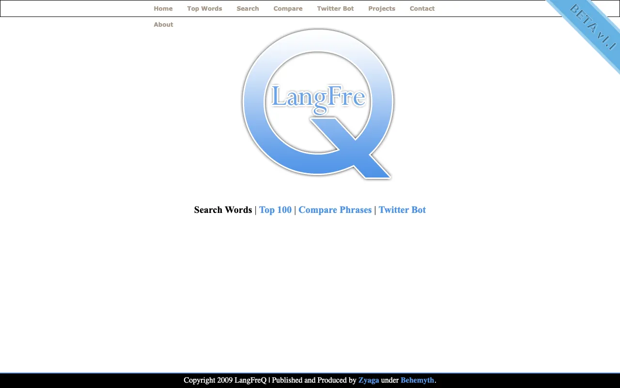 The home page