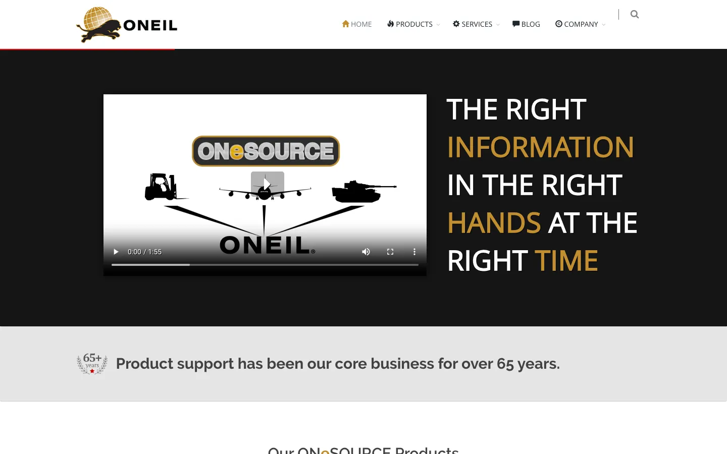The home page at launch, March 2016