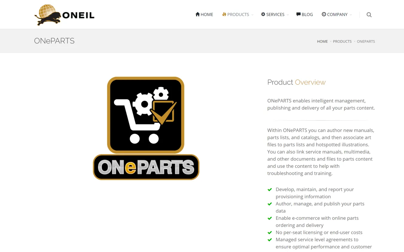 A page for every product