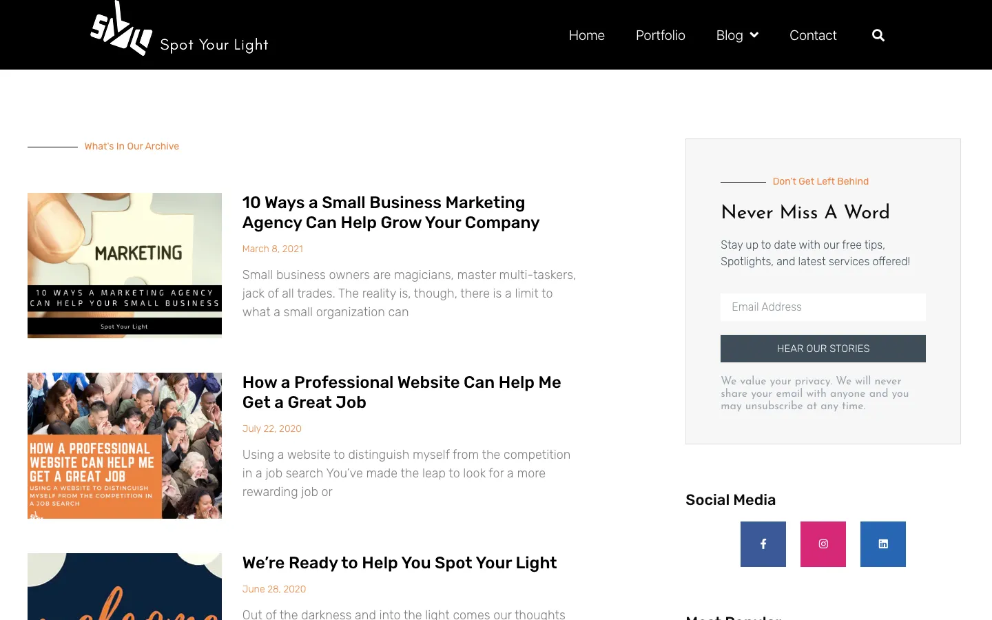 The blog: articles for small businesses and job seekers