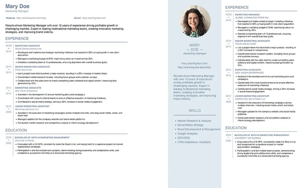 A PDF resume