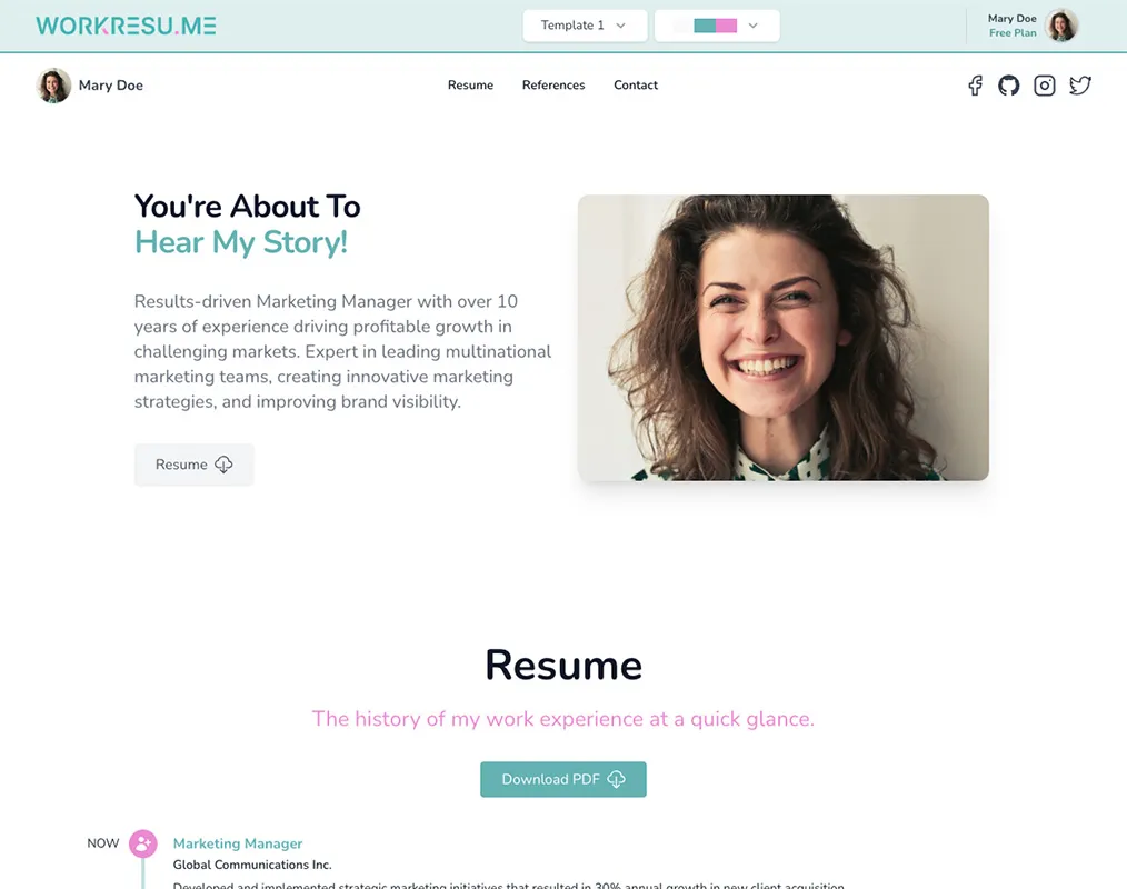 Your own website