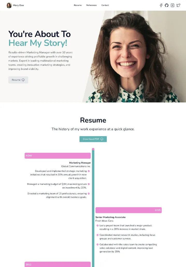 Website template 2